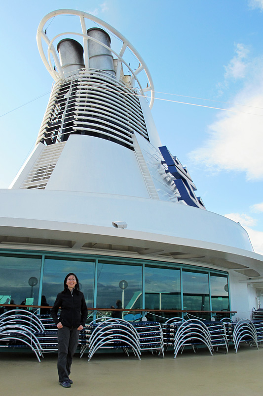 Charlotte checking out the cruise ship day 1