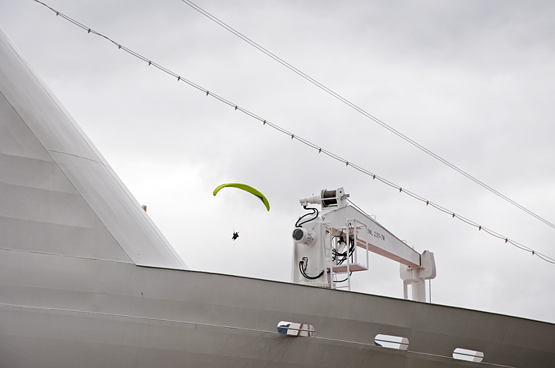 A brave paraglider