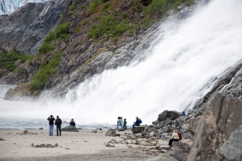 Closeup of waterfall