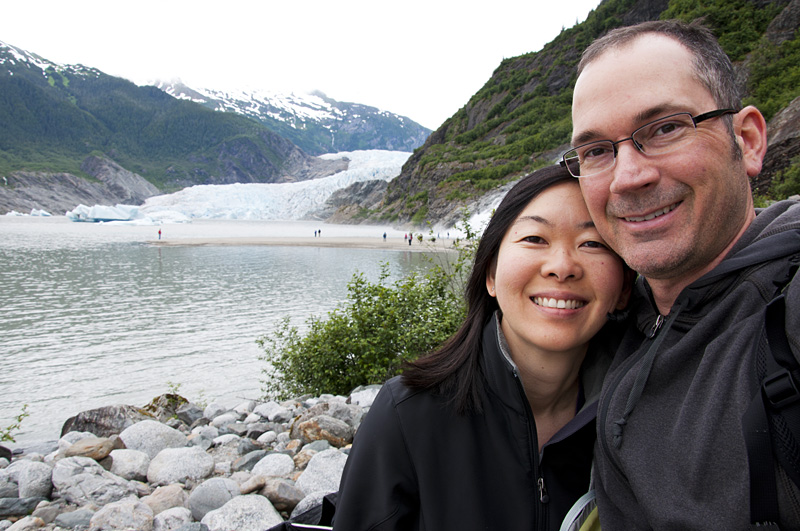 Self portrait with Mendenhall glacier