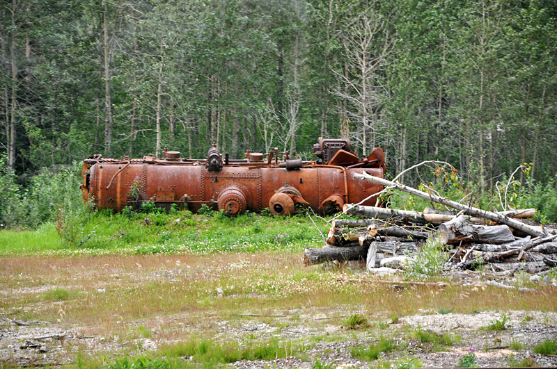 Abandoned train parts