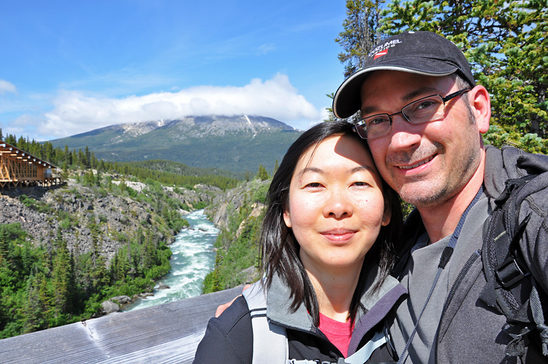 Self portrait on the Yukon Suspension Bridge