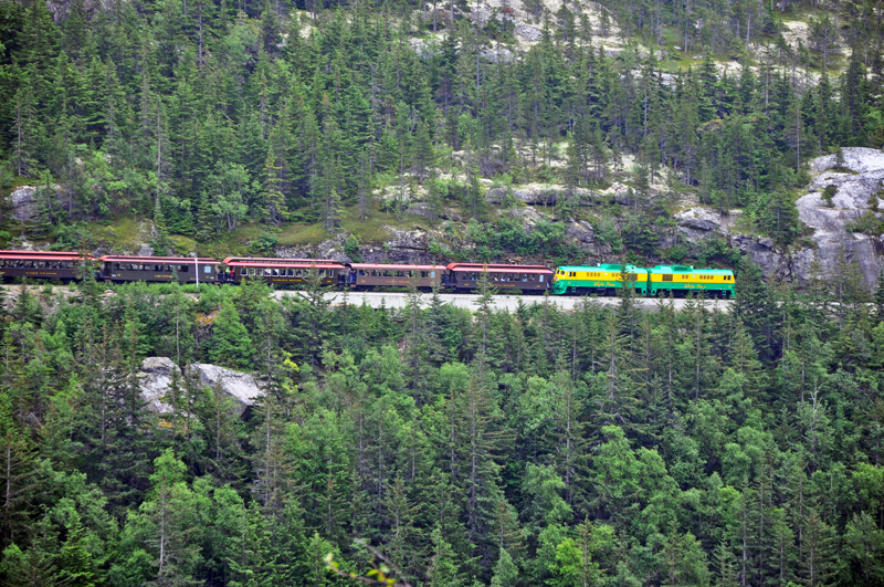 The White Pass train from afar