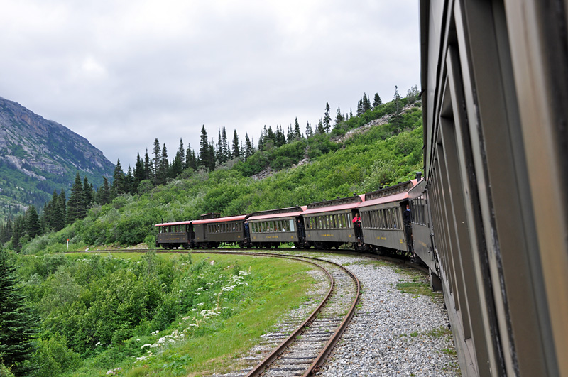 There is some serious lean on some of these railway cars