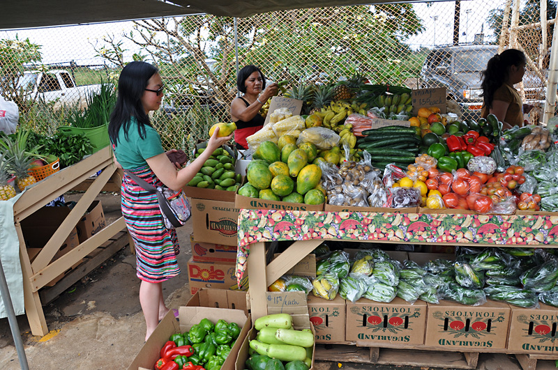 Charlotte at the Waialua farmers market.jpg