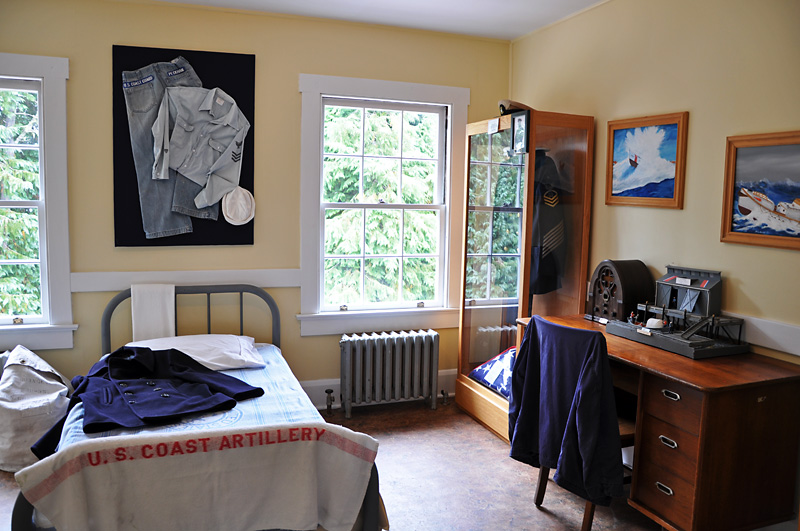 Inside the old coast guard quarters