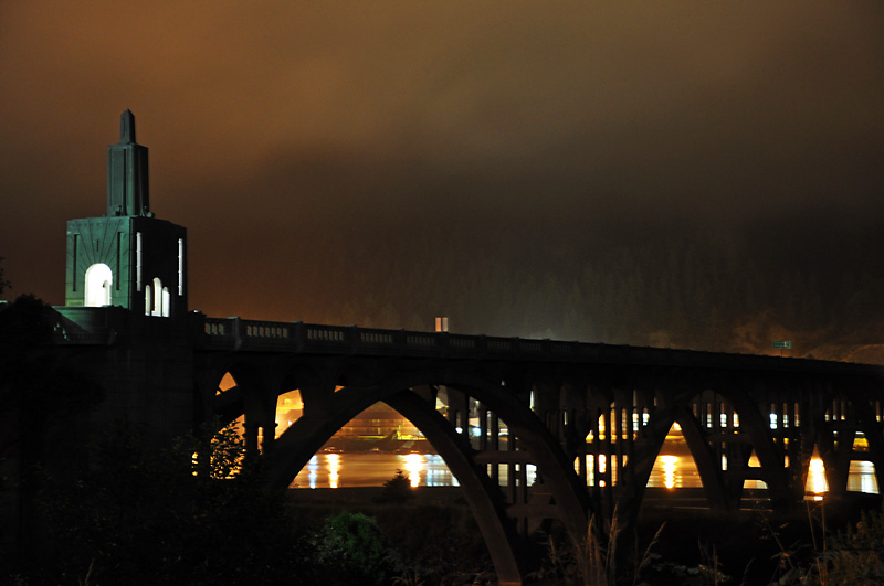 The Rogue River Patterson bridge in Gold Beach