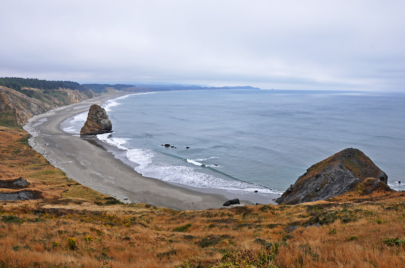 The coast south of the lighthouse