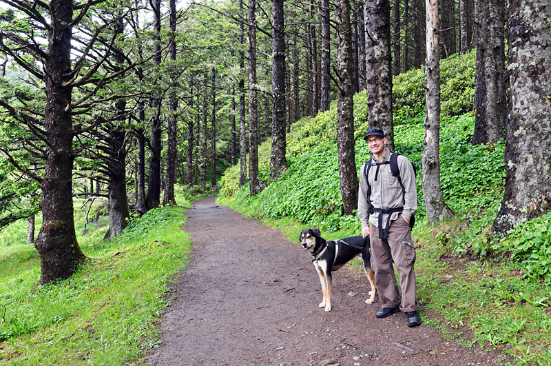 Mulder and I hiking up to the lighthouse.jpg