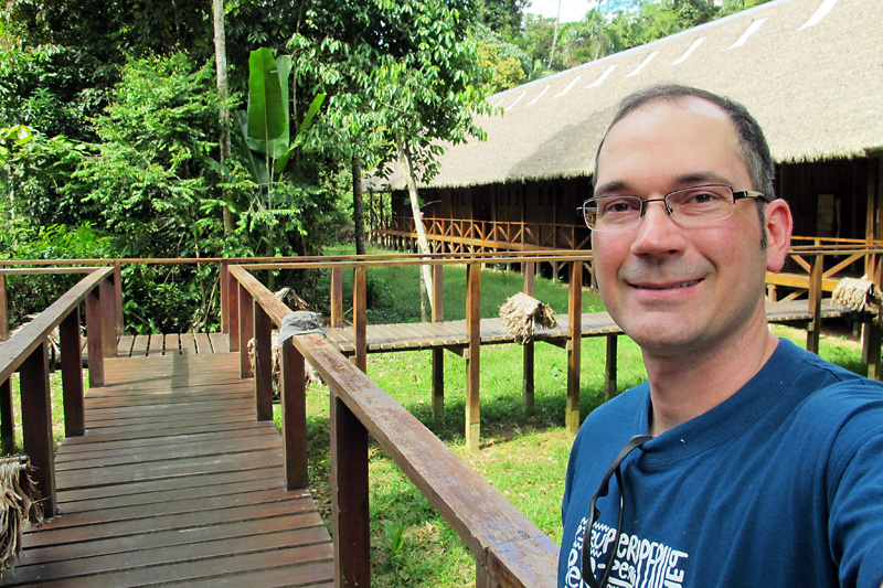 Self portrait looking at some of the lodge quarters.jpg