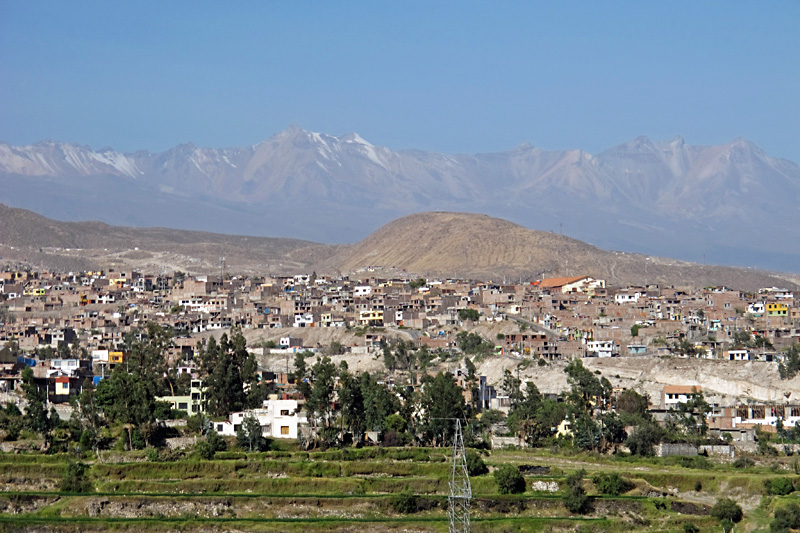 Mountains surrounding the city