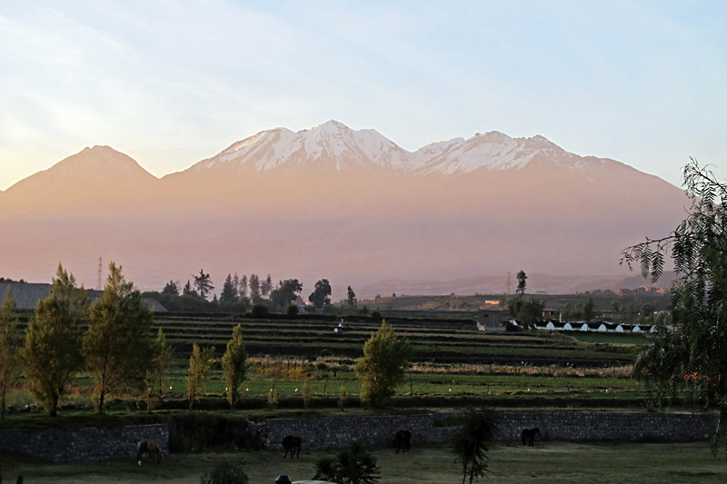 Sunset on the volcano