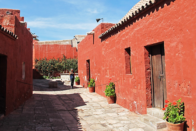 Tourist wandering Santa Catalina 