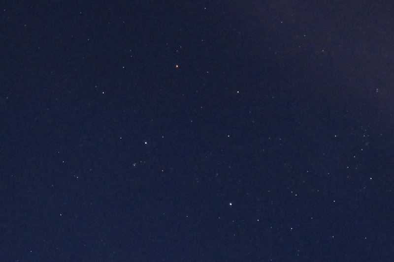 A closeup of the Southern Cross constellation