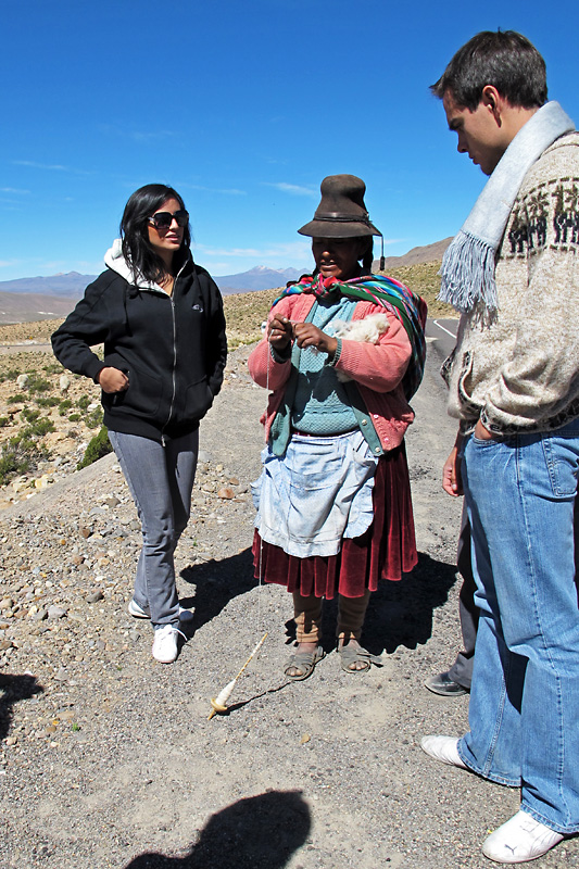 A couple of tourists from Mexico that were in my group barter with a local woman