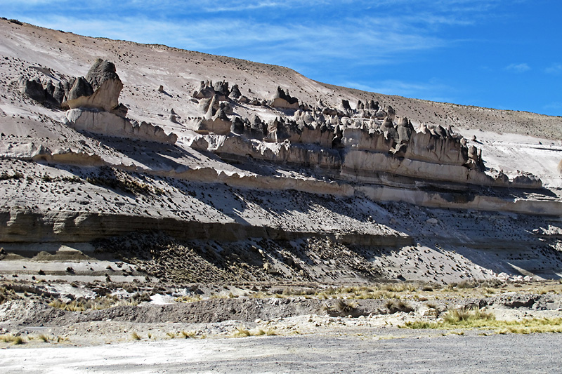 A very strange looking cliff