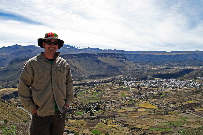 Overlooking the town of Chivay