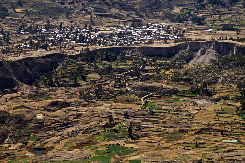 Small town on the other side of the canyon