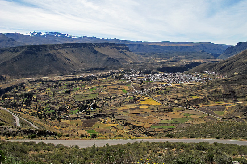 The town of Chivay below