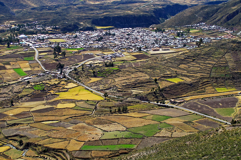 The town of Chivay which has an elevation of 11,926 ft