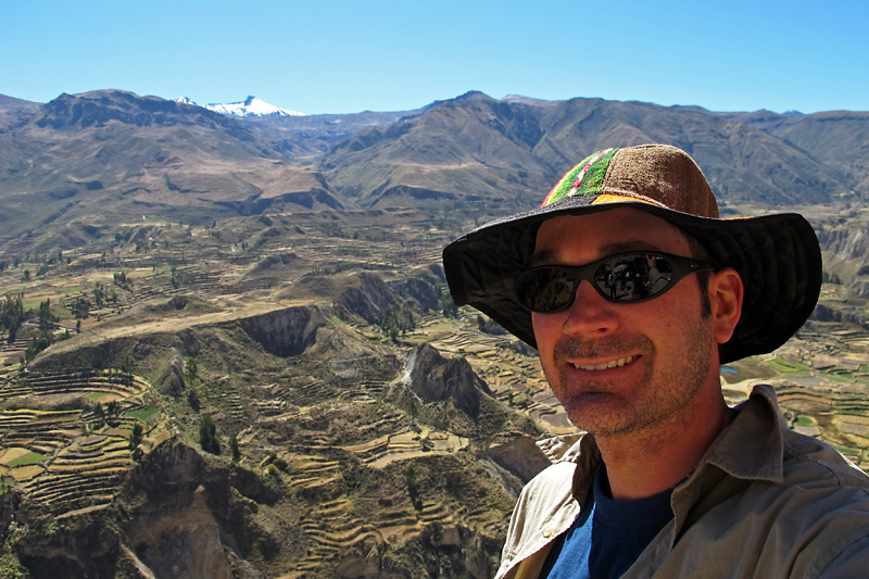 Wearing my Peruvian hat to keep that high altitude sun out of my face