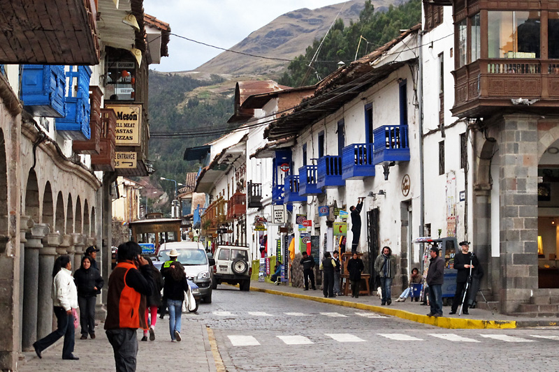 Busy streets of Cusco