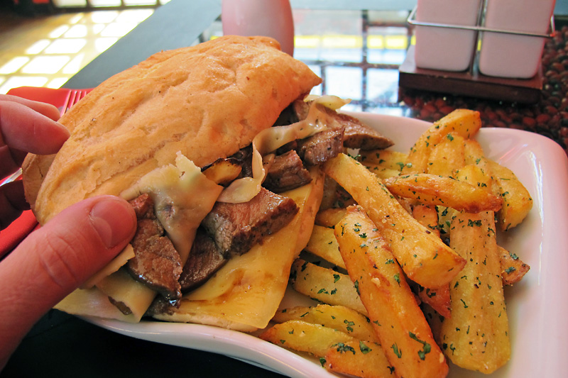 Philly Cheese Alpaca Steak Sandwich