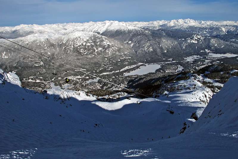 Dropping in on the double black diamond from Whistler Peak.jpg