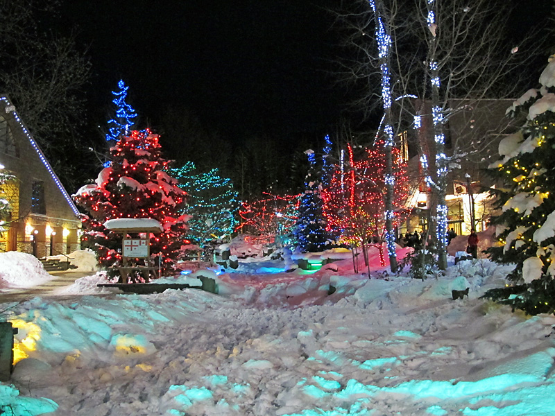 The Village lit up at night.jpg