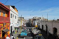 Driving through Arequipa