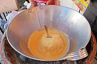 Homemade ice cream on the street