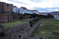 The always thoughtful Spanish built Santa Catalina right on top of the Acllawasi Inca Ruins